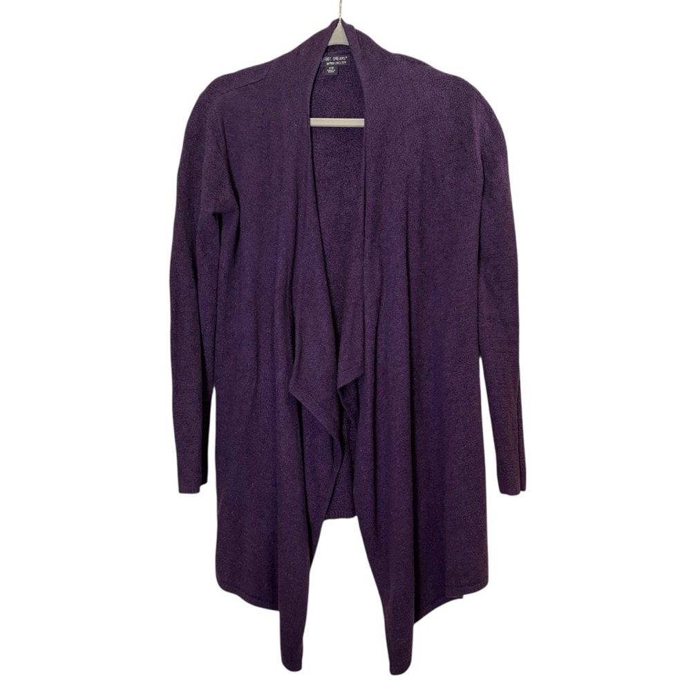 Barefoot Dreams Rich Plum Bamboo Chic Lite Women's Lounge Cardigan sz S/M